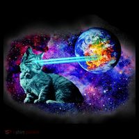 Lazer Cat Blasting In Space Polo thumb 3