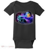 Lazer Cat Blasting In Space Baby Bodysuit thumb 0