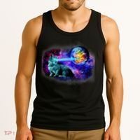 Lazer Cat Blasting In Space Tank Top thumb 3