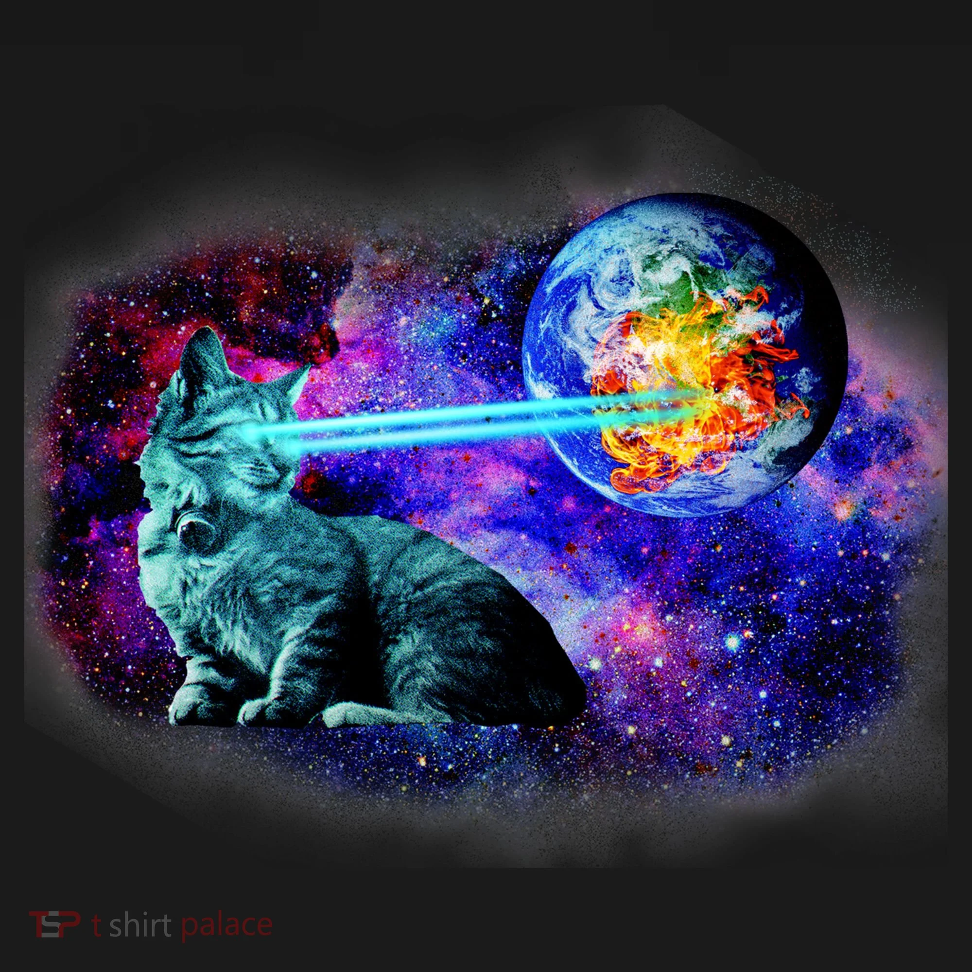 Lazer Cat Blasting In Space Toddler T-Shirt