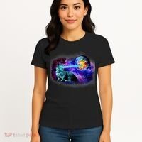 Lazer Cat Blasting In Space Women's T-Shirt thumb 4