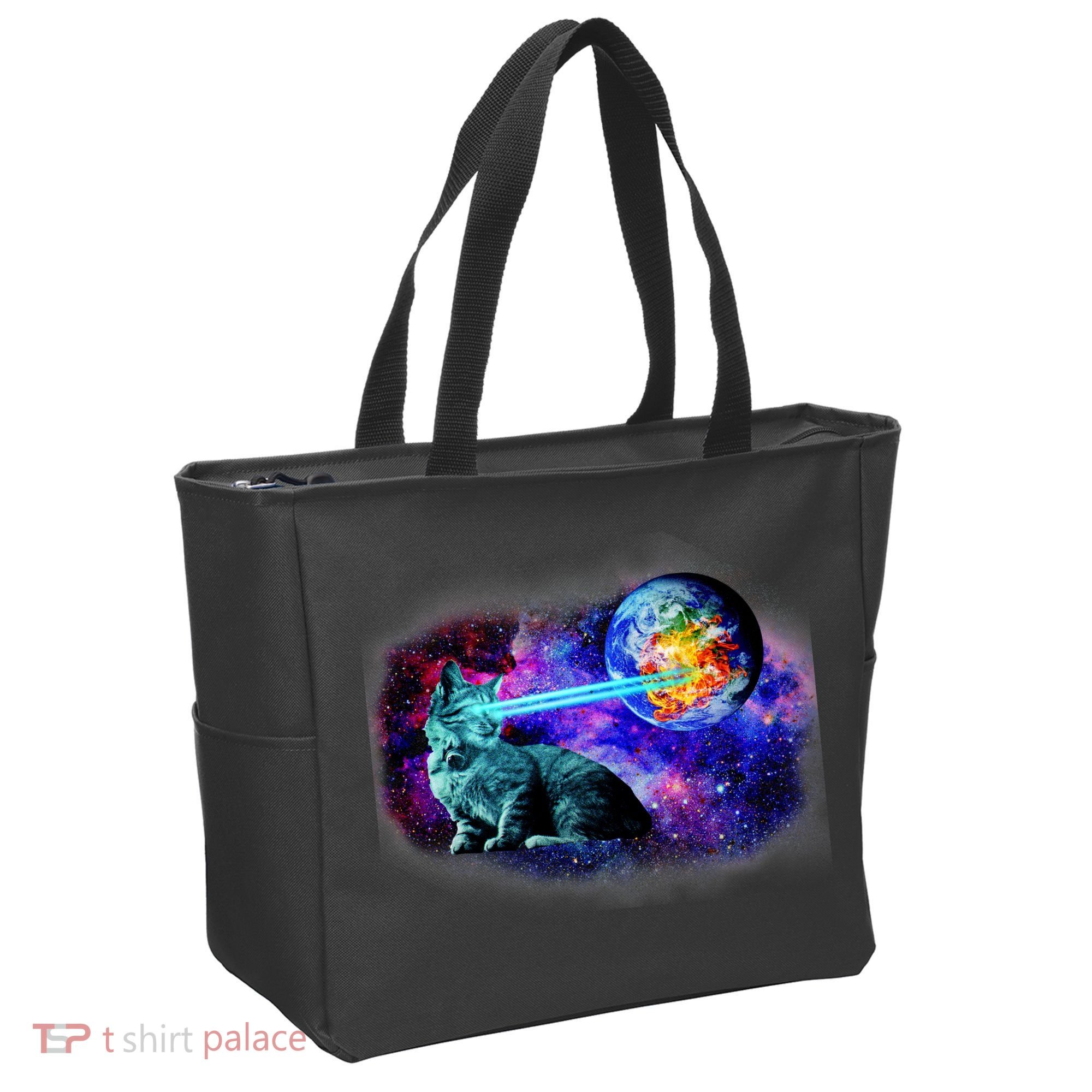 Lazer Cat Blasting In Space Tote Bag