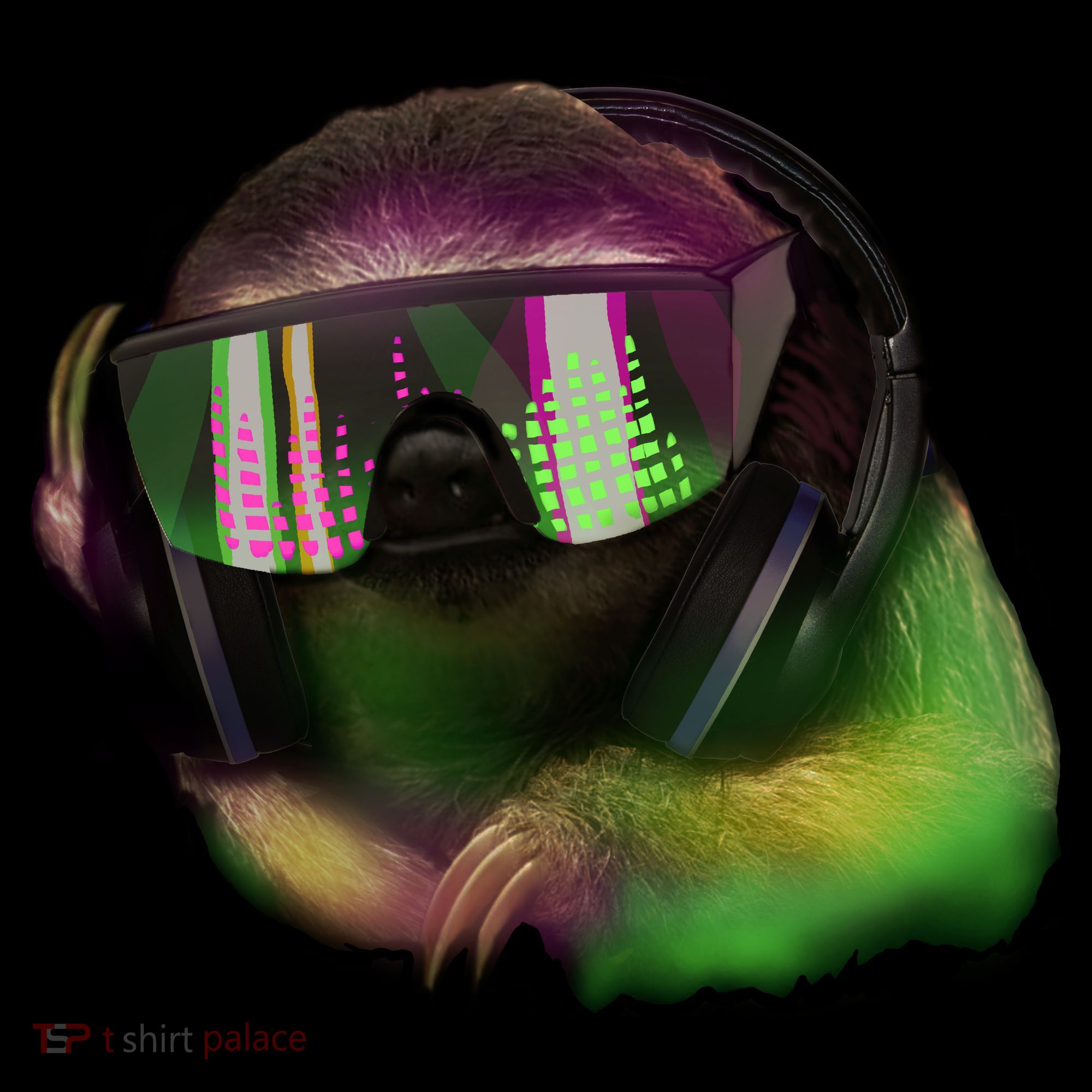 Lazy DJ Sloth Long Sleeve Shirt