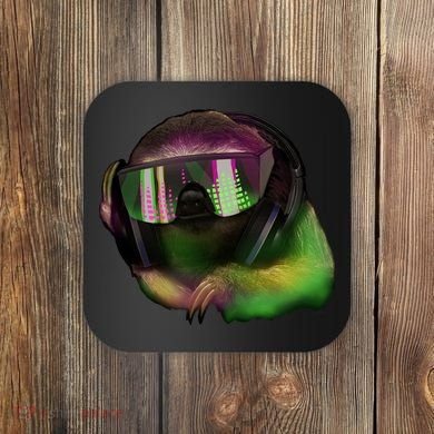 Lazy DJ Sloth Coaster