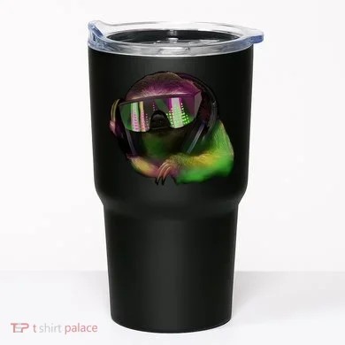 Lazy DJ Sloth Tumbler
