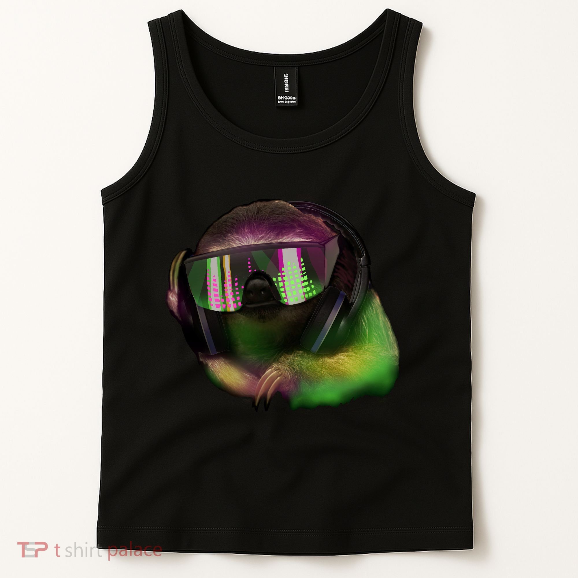 Lazy DJ Sloth Tank Top