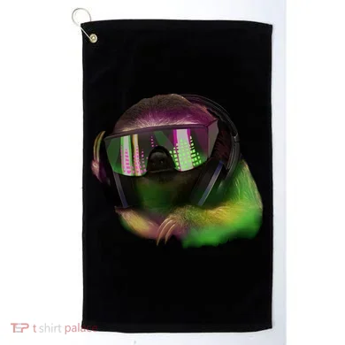 Lazy DJ Sloth Golf Towel