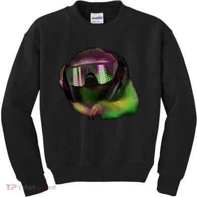 Lazy DJ Sloth Kids Sweatshirt