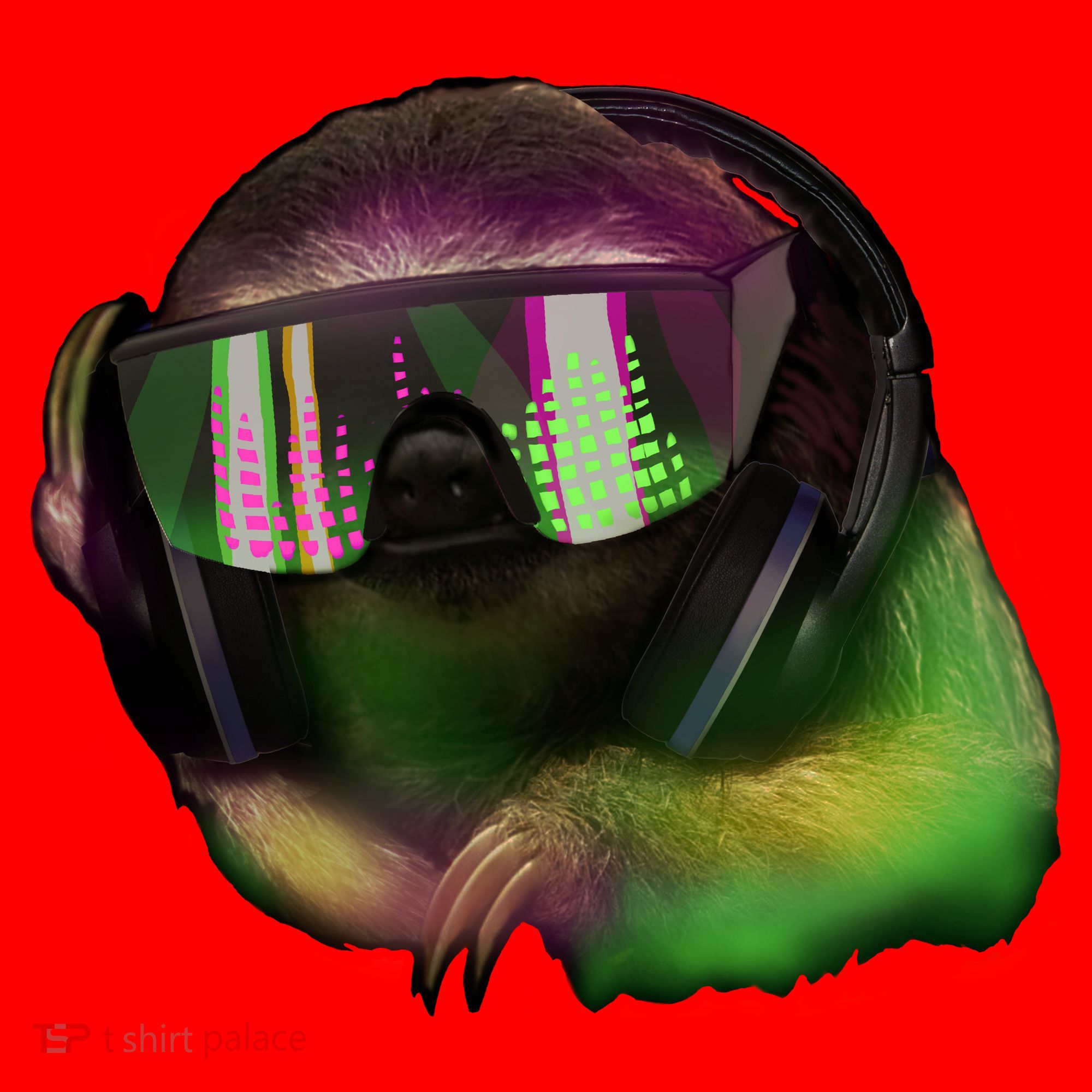 Lazy DJ Sloth Santa Hat