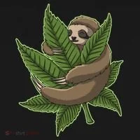 Lazy Sloth Cannabis Leaf Doggie Tank thumb 4