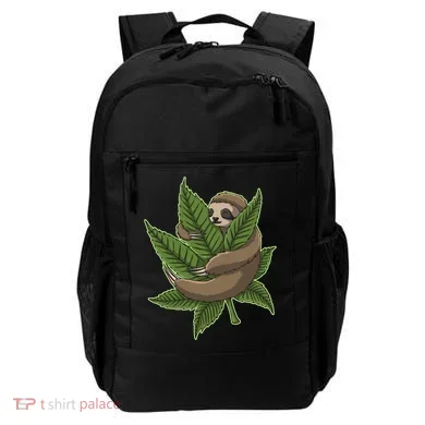 Lazy Sloth Cannabis Leaf Backpack