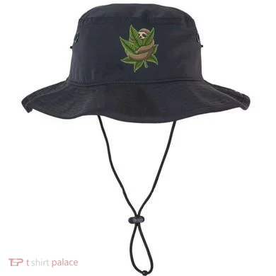 Lazy Sloth Cannabis Leaf Bucket Hat