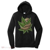 Lazy Sloth Cannabis Leaf Women's Hoodie thumb 0
