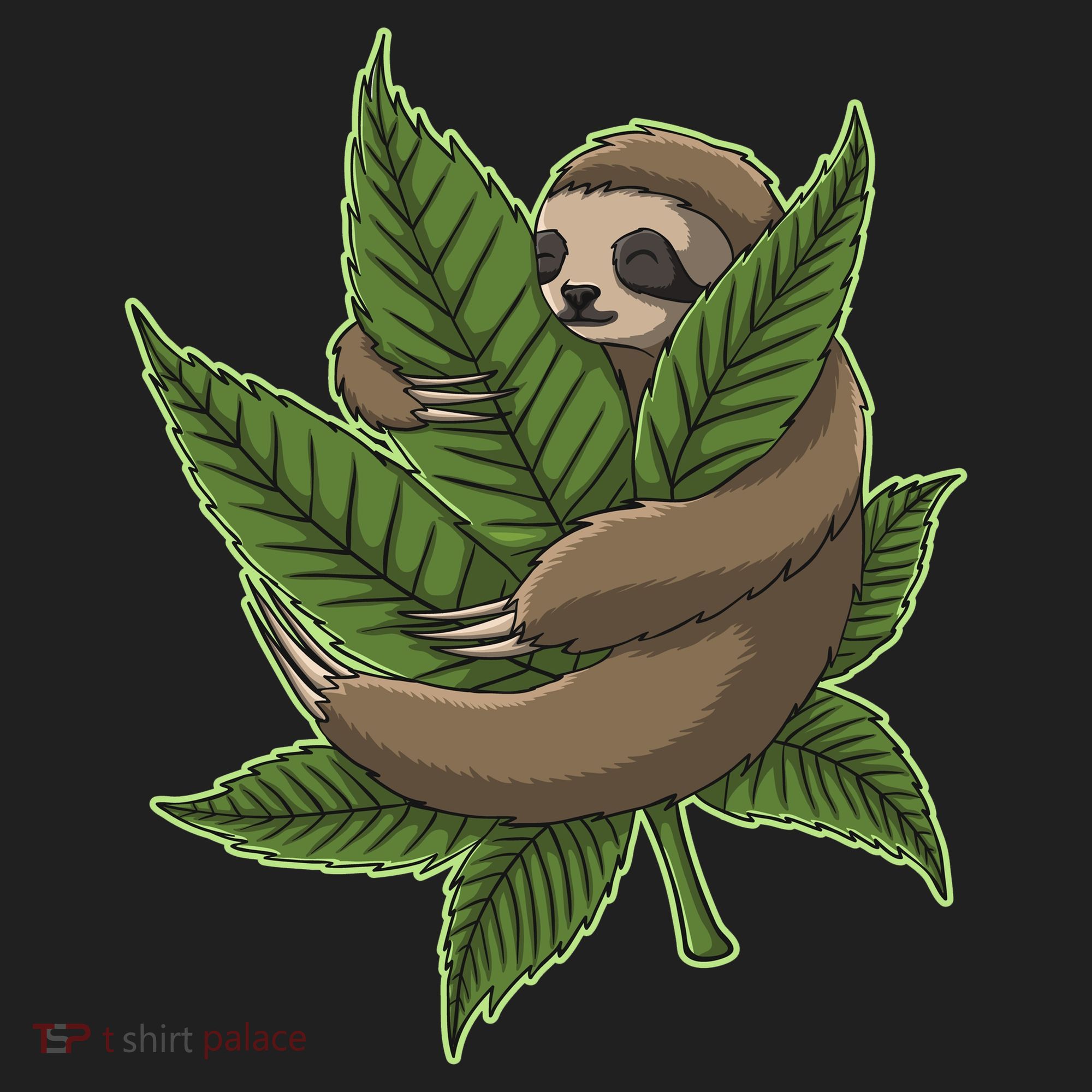 Lazy Sloth Cannabis Leaf Tumbler