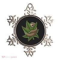 Lazy Sloth Cannabis Leaf Ornament thumb 0