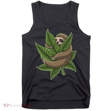 Lazy Sloth Cannabis Leaf Tank Top