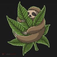 Lazy Sloth Cannabis Leaf Tank Top thumb 6