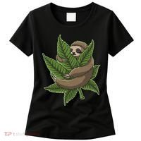 Lazy Sloth Cannabis Leaf Women's T-Shirt thumb 0