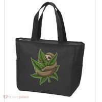 Lazy Sloth Cannabis Leaf Tote Bag thumb 3