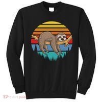 lazy Sloth Retro Sunset  Sweatshirt thumb 0