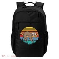 lazy Sloth Retro Sunset  Backpack thumb 0