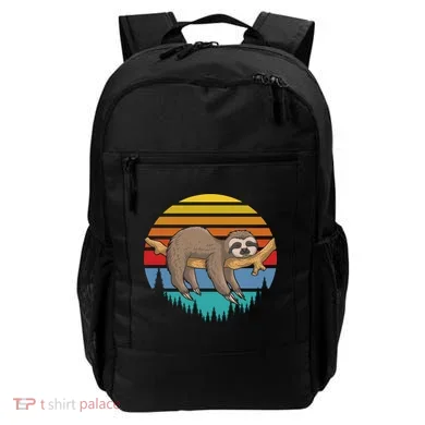 lazy Sloth Retro Sunset Backpack