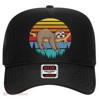 lazy Sloth Retro Sunset  Hat thumb 0