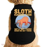 Lazy Sloth Running Team Distressed Doggie Tank thumb 0