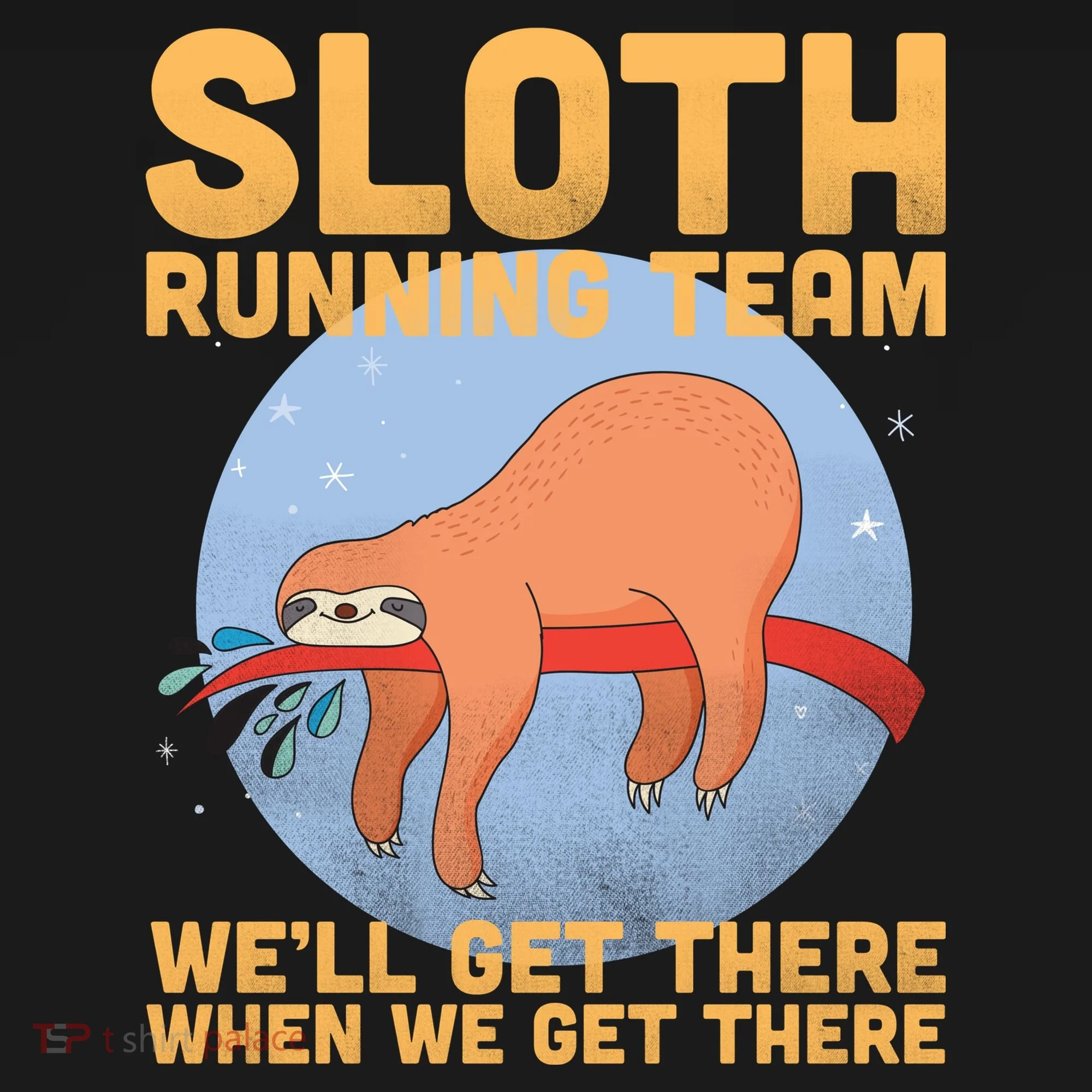 Lazy Sloth Running Team Distressed Doggie Tank