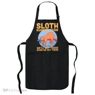 Lazy Sloth Running Team Distressed Apron
