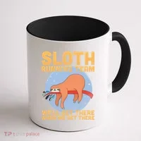 Lazy Sloth Running Team Distressed Coffee Mug thumb 1