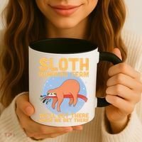 Lazy Sloth Running Team Distressed Coffee Mug thumb 3