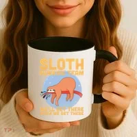 Lazy Sloth Running Team Distressed Coffee Mug thumb 3