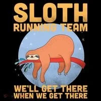 Lazy Sloth Running Team Distressed Coffee Mug thumb 5