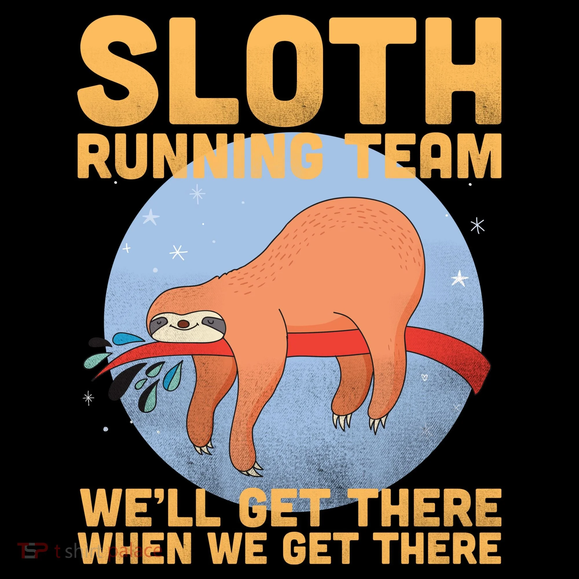 Lazy Sloth Running Team Distressed Coffee Mug