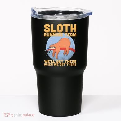 Lazy Sloth Running Team Distressed Tumbler