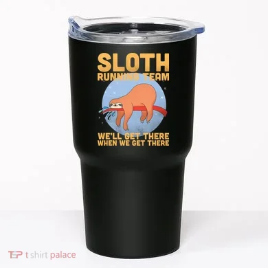Lazy Sloth Running Team Distressed Tumbler