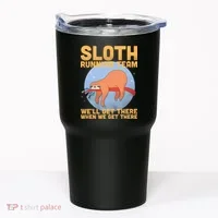 Lazy Sloth Running Team Distressed Tumbler thumb 0