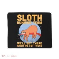 Lazy Sloth Running Team Distressed Mousepad thumb 0