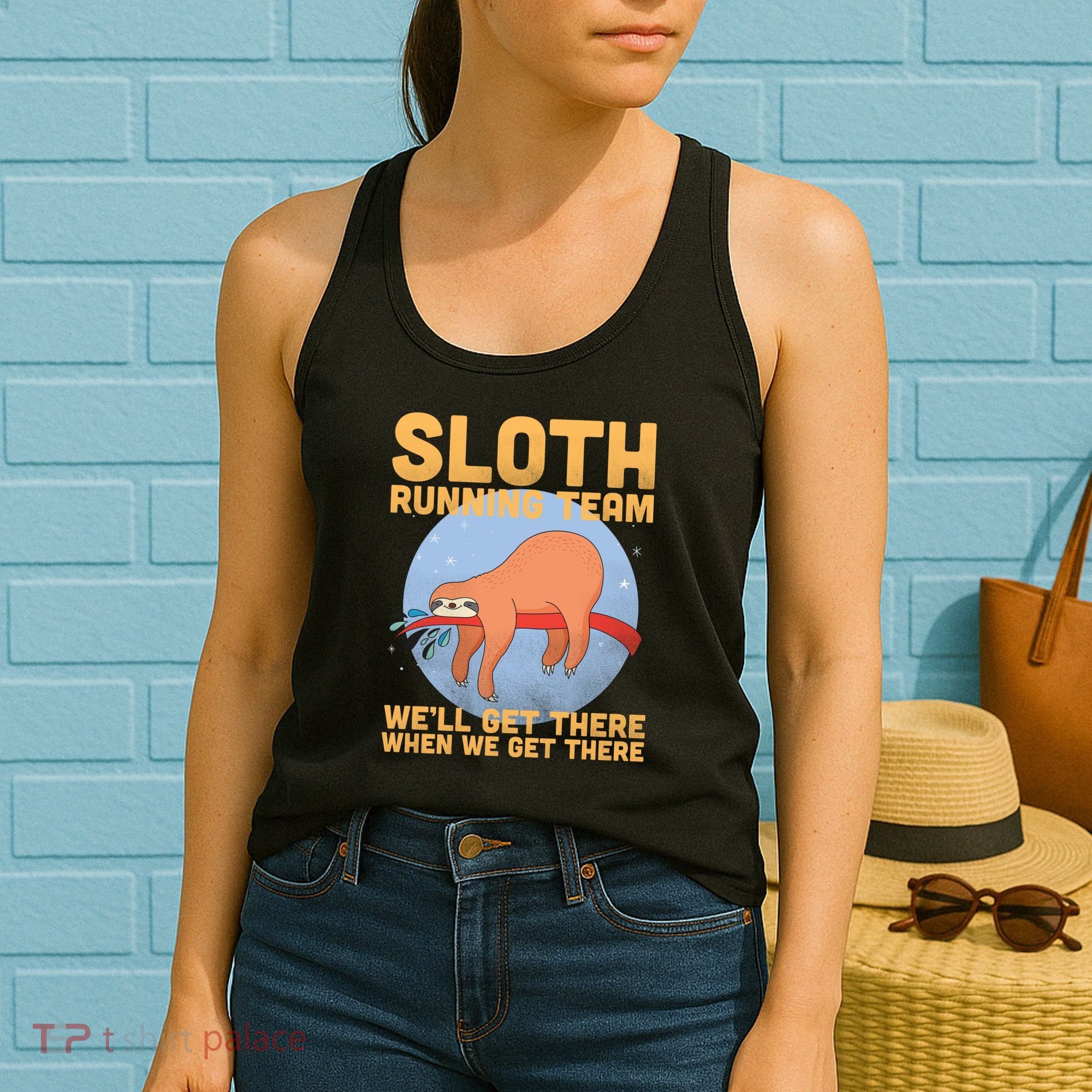 Lazy Sloth Running Team Distressed Women's Tank Top