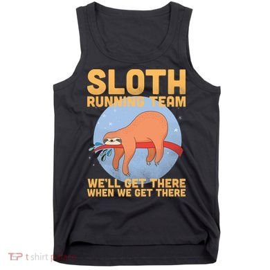 Lazy Sloth Running Team Distressed Tank Top
