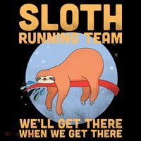 Lazy Sloth Running Team Distressed Tank Top thumb 6
