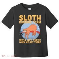 Lazy Sloth Running Team Distressed Toddler T-Shirt thumb 0