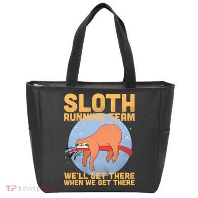 Lazy Sloth Running Team Distressed Tote Bag