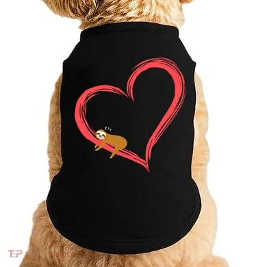 Lazy Sloth Sleeping On Heart Doggie Tank
