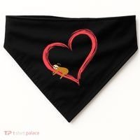 Lazy Sloth Sleeping On Heart USA-Made Doggie Bandana thumb 0