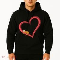 Lazy Sloth Sleeping On Heart Hoodie thumb 2