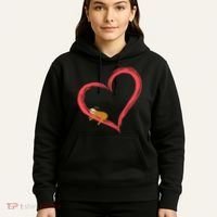Lazy Sloth Sleeping On Heart Hoodie thumb 5