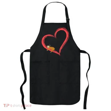 Lazy Sloth Sleeping On Heart Apron