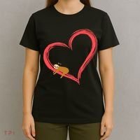Lazy Sloth Sleeping On Heart T-Shirt thumb 4